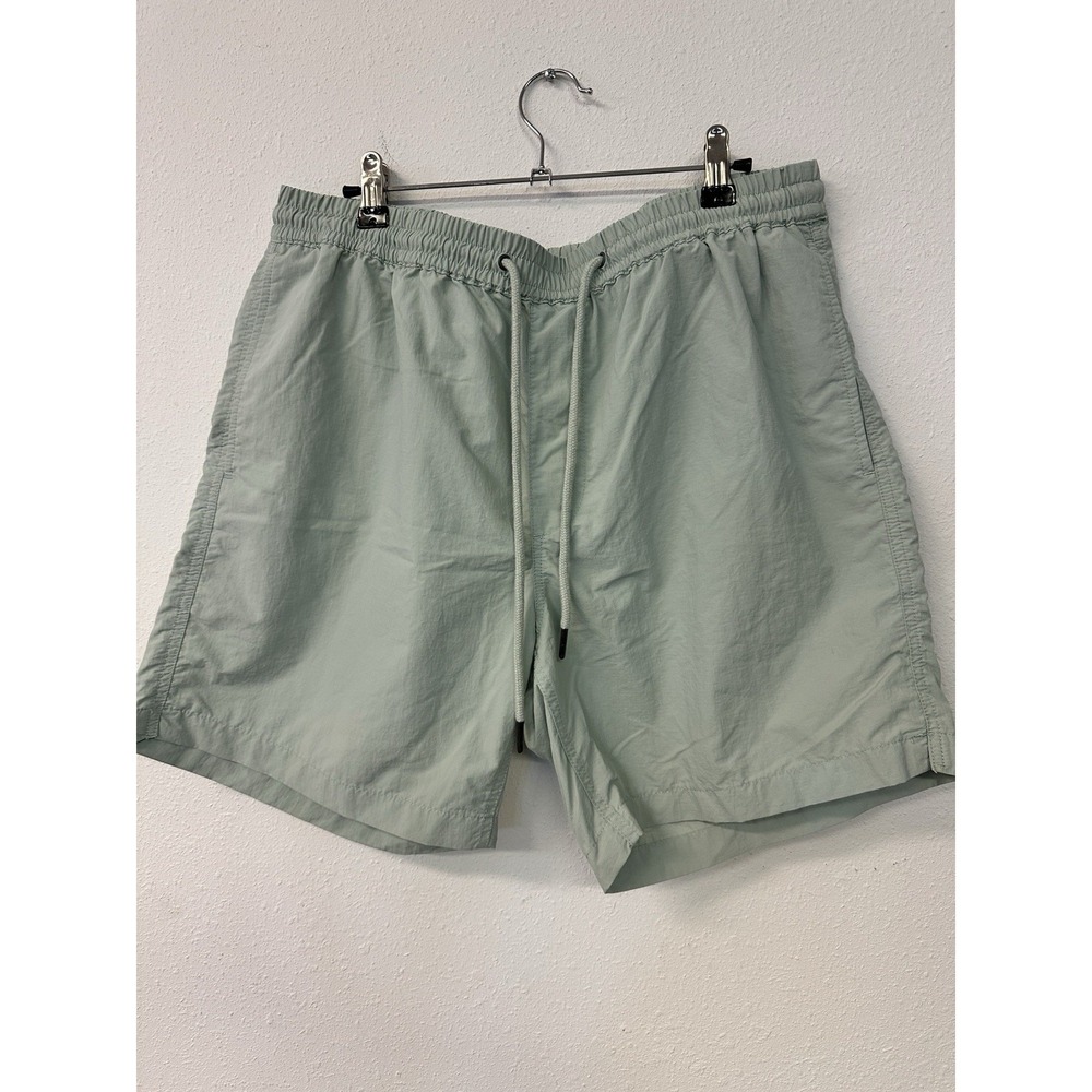 Men's Madewell Drawstring Swim Shorts Size Large Sage Mist Beach Surfer Casual